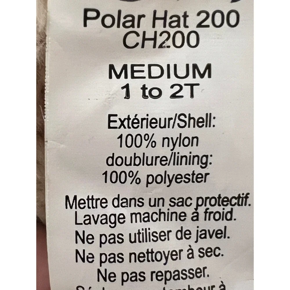 7 A.M. Enfant Polar Hat 200 CH200 Burgundy Faux Fur Trapper‎ Medium 1-2T